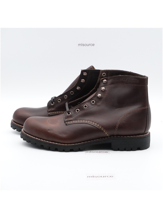 Size 10 Men\'s Wolverine 1000 Mile Plain Toe Rugged Vibram Sole Leather Boots main image 6